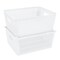Simplify Slide 2 Stack It Storage Tote Baskets in White 25930-WHITE - alternate 1